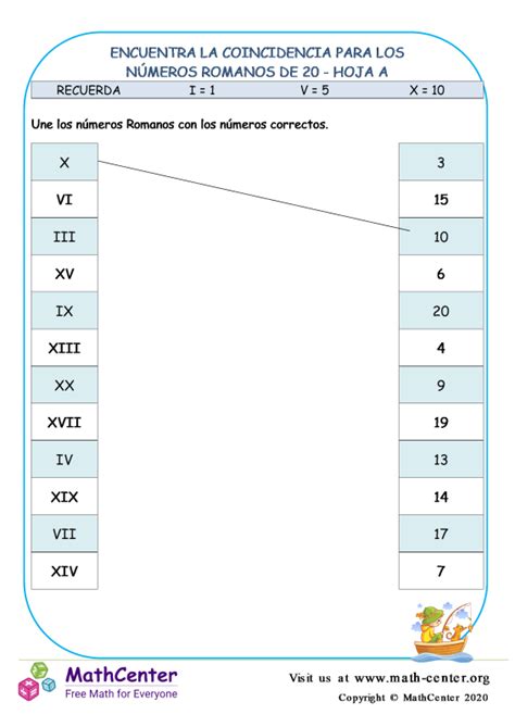 Sexto Grado Hojas De Trabajo Números Romanos Math Center