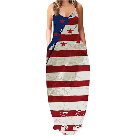 Oavqhlg3b Womens Dresses Sun Dresses Women Summer Casual 4th Of July