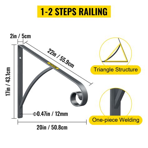 Vevor Grab Supports Wrought Iron Fits Or Steps Post Mount Step Grab