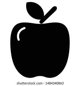 This Simple Black Apple Silhouette Icon Stock Vector Royalty Free