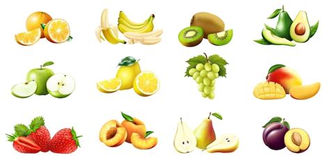 Mango Kiwi Fruit Vectors And Illustrations For Free Download