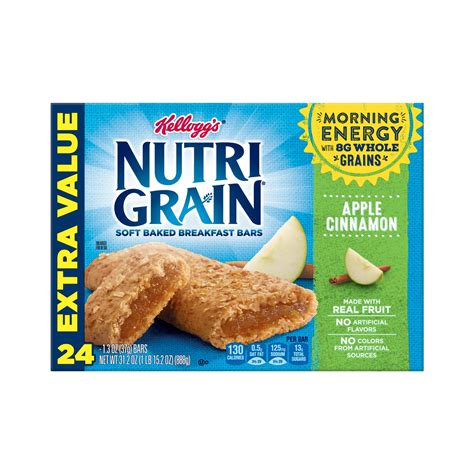 Nutri Grain Apple Cinnamon Chewy Soft Baked Breakfast Bars 312 Oz 24