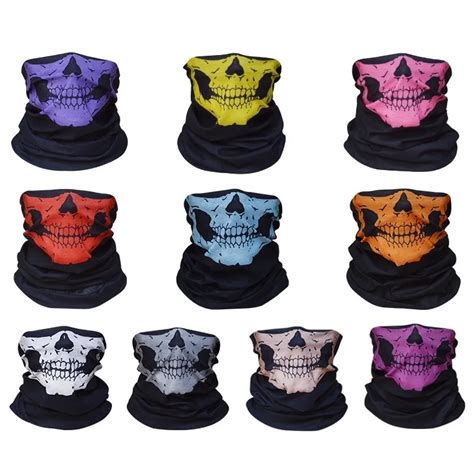 Magic Seamless Bandanas Mens Motorcycle Skull Sports Mask Hijab