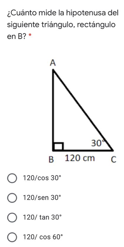 Solved Cuánto Mide La Hipotenusa Del Siguiente Triángulo Rectángulo