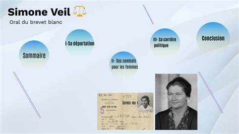 Oral Brevet Simone Veil By Morgane Faure On Prezi