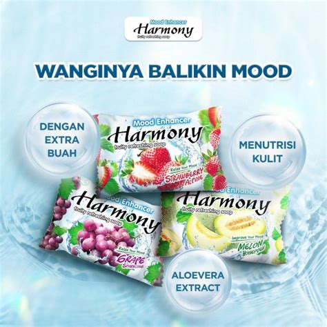 Sabun Harmony Batang Bar Soap Aroma Buah Gr All Varian Strawberry