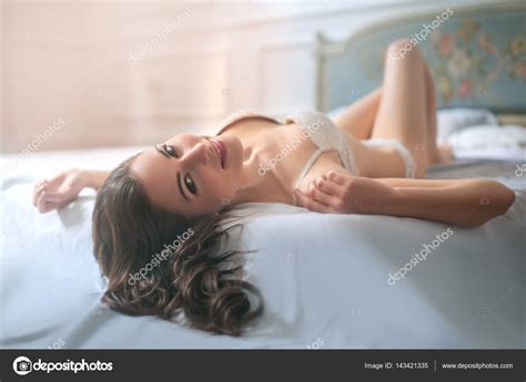 Woman Smiling In Lingerie Stock Photo By Olly18 143421335