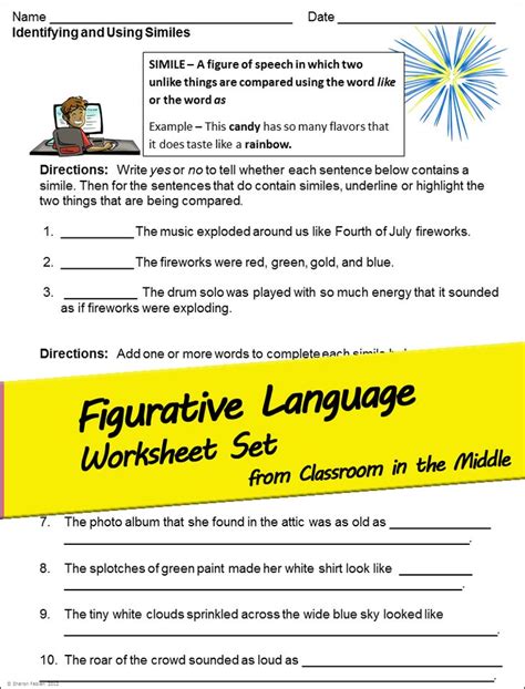 Figurative Language Examples For Middle School