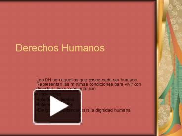 PPT Derechos Humanos PowerPoint Presentation Free To View Id