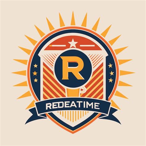logo  red orange red time premium ai generated vector