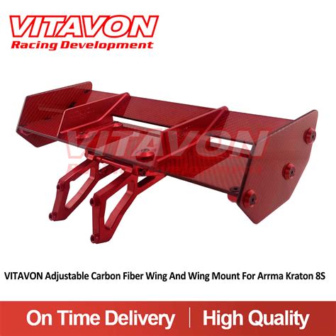 VitavonVITAVON Adjustable Carbon Fiber Wing And Wing Mount For Arrma