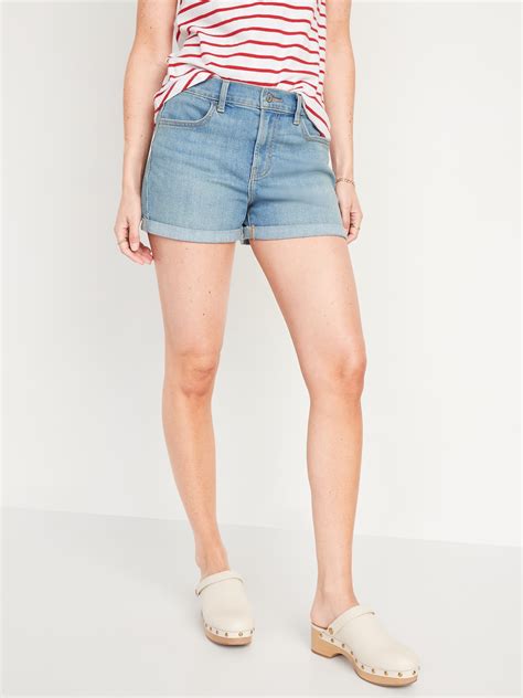 Mid Rise Wow Jean Shorts For Women Inch Inseam Old