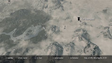 Location Fort Dawnguard Entrance On Map Skyrim English Youtube