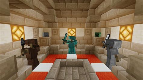 Minecraft Bedrock Tutorial Sala De Armaduras Hidden Armor Room Minecraft Room Minecraft Armor