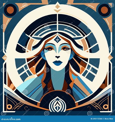 Vector Illustration of a Beautiful Woman in the Ancient Egyptian Style ...