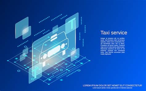 Premium Vector Taxi Service Flat Isometric Vector Concept Illustration