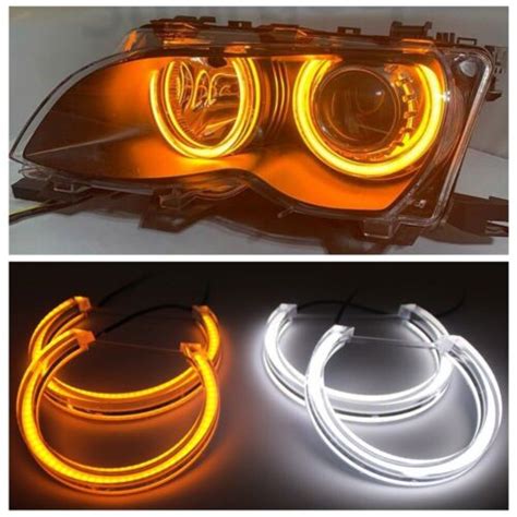 DTM LED Angel Eyes Halo Kit Turn Signal Light Headlight For BMW M3 E36