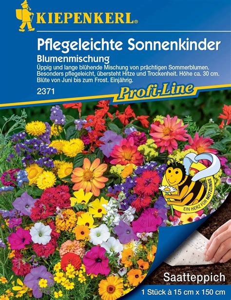 Kiepenkerl Blumenmischung Saatteppich Pflegeleichte Sonnenkinder Mix