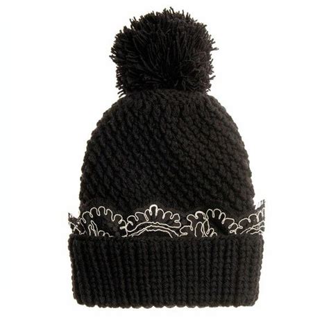 Black and white lace beanie | 711 | Beanie, Knitted hats, Hat hairstyles