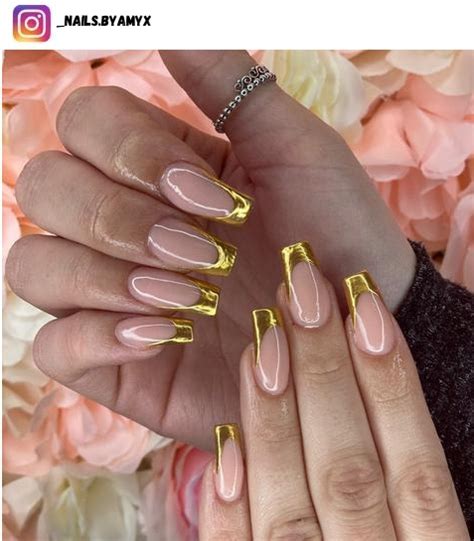 55 Fantastic Gold French Tip Nail Designs For 2024 Nerd About Town