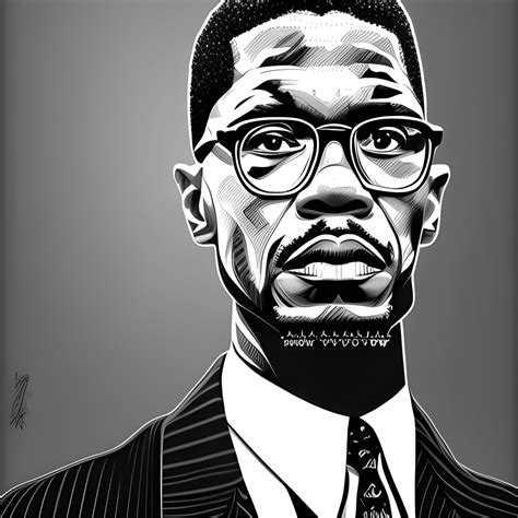 Malcolm X Clip Art Black And White