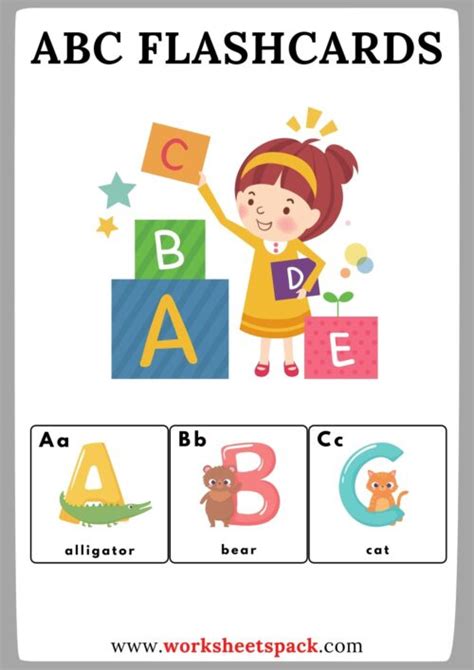 Printable Abc Flash Cards Preschoolers Pdf Worksheetspack