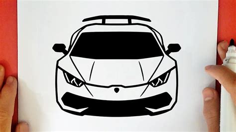 Comment Dessiner Une Voiture Lamborghini Huracan De Face Youtube