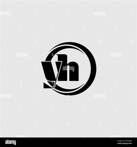 Letters YH Simple Circle Linked Line Logo Vector Graphic Stock Vector