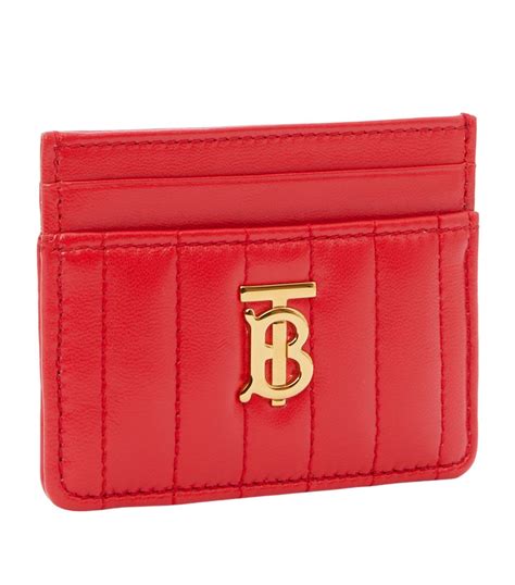 Womens Burberry Red Leather Lola Card Holder Harrods Kw