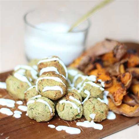 Falafels Frites De Patate Douce Et Sauce Tahini Citron De Healthy