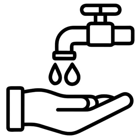 Premium Vector Craft An Icon Showcasing A Hand Turning Off A Faucet