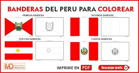 Bandera De Peru Para Colorear