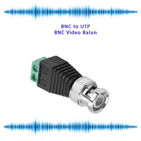 Bnc Male Plug Connector Video Balun Utp To Bnc Cat Cat E Cat