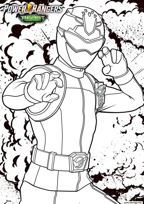 Power Rangers Beast Morphers Coloring