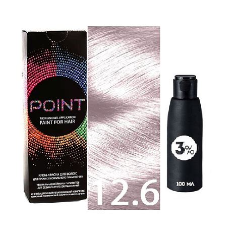 POINT Краска для волос, тон №12.6, Ультра светлый блонд светло ...