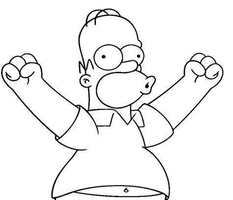 Homer Simpson Coloring Page Free Printable Coloring Sheet