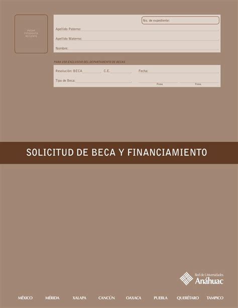 Pdf Solicitud De Beca Y Financiamiento Carta De Solicitud De