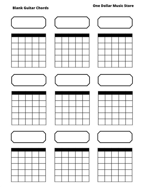 Guitar Chord Diagrams Printable Free Printable Guitar Chord