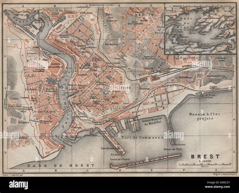 carte de brest france  res stock photography  images alamy