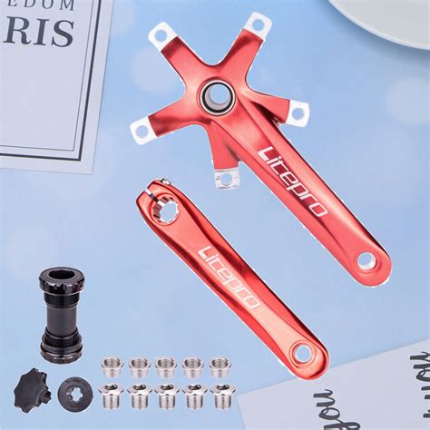 Bike Pedal Crank Cycle Crankset Fixed Gear Folding Component Fixed