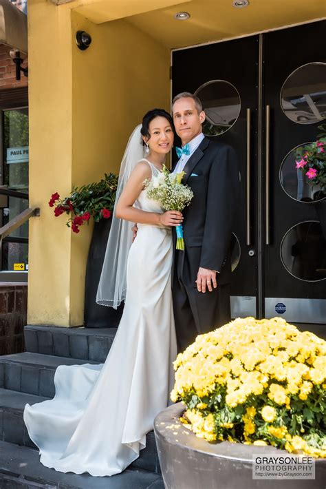 A Gorgeous Couple Getting Married At Sassafraz Restaurant In Yorkville Toronto Canada