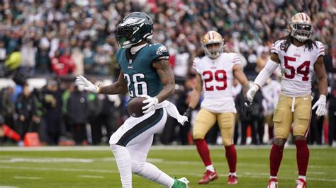 Playoff Moments Philadelphia Eagles Running Back Miles Sanders Opening