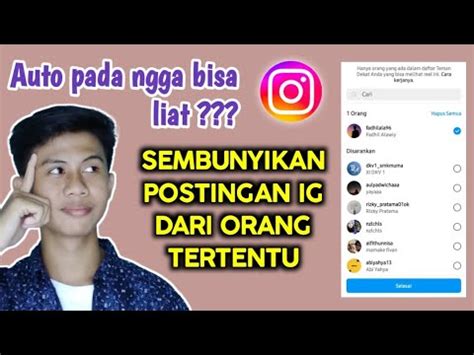 Privasi Teman Cara Menyembunyikan Postingan Instagram Dari Orang