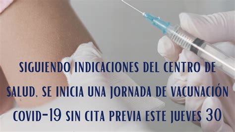 Campaña de Vacunación sin cita previa contra el COVID 19 Ayuntamiento