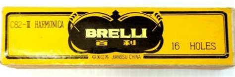 Vintage Antique Brelli Hole Harmonica In Original Box C Iii