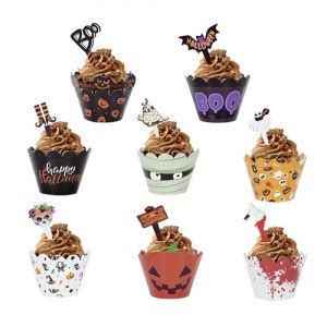 Owijki Papilotki Na Muffinki Halloween 8szt SweetDecor