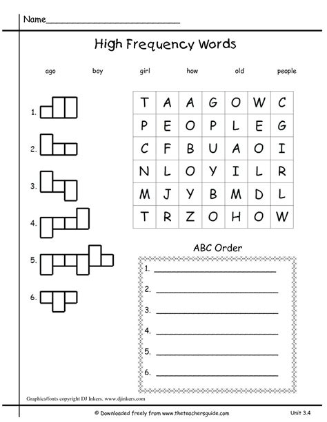 Free Printable Language Arts Worksheets For 1St Grade Free Printable