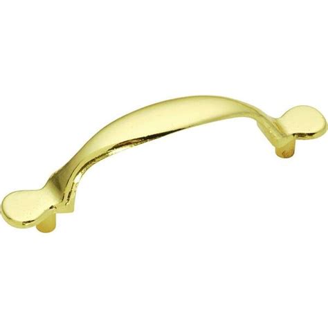 Hickory Hardware Conquest 3 In Center To Center Polished Brass Cabinet Pull P14170 3 The Home