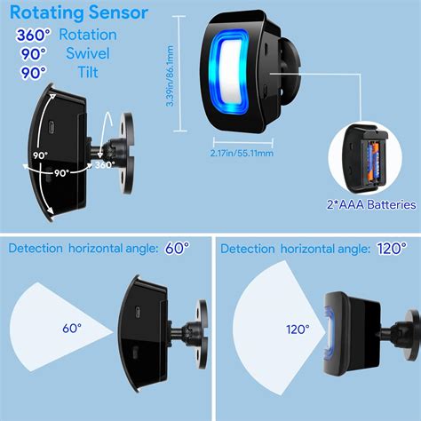 Sensor de movimiento inalámbrico con luz LED detector de movimiento