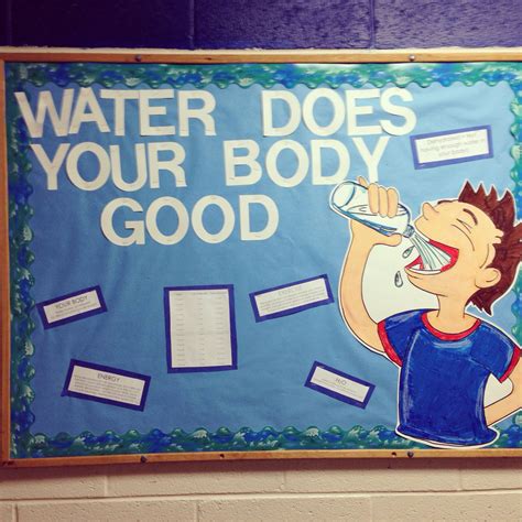 Physical Education Bulletin Board Promoting Drinking Water Pe Bulletin